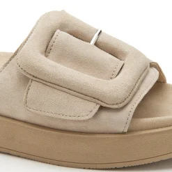 Sandalen|Pantoletten|Gabor Pantolette in Übergrößen Beige