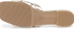 Sandalen|Pantoletten|Horsch Schuhe Pantolette in Übergrößen Gold