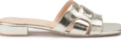 Sandalen|Pantoletten|Horsch Schuhe Pantolette in Übergrößen Gold