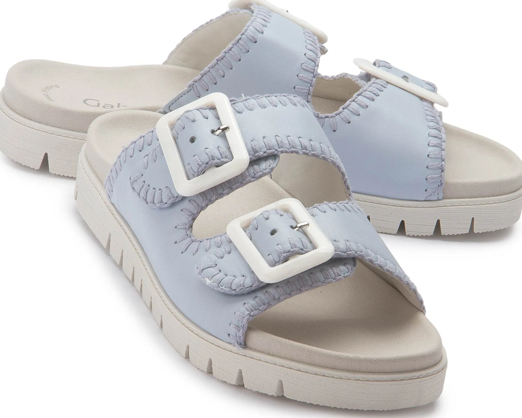 Sandalen|Pantoletten|Gabor Pantolette in Übergrößen Blau