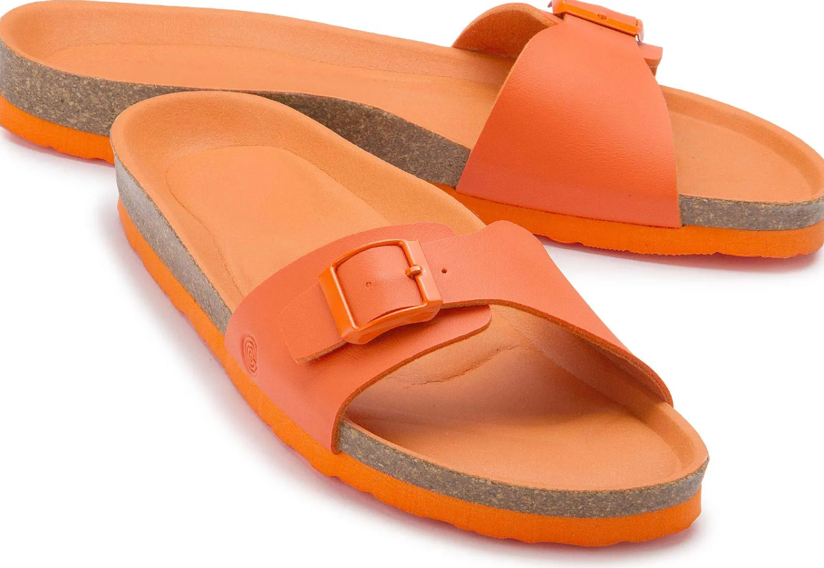 Sandalen|Pantoletten|Horsch Schuhe Pantolette in Übergrößen Orange