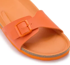 Sandalen|Pantoletten|Horsch Schuhe Pantolette in Übergrößen Orange