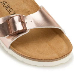 Sandalen|Pantoletten|Horsch Schuhe Pantolette in Übergrößen Gold