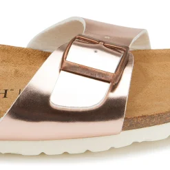 Sandalen|Pantoletten|Horsch Schuhe Pantolette in Übergrößen Gold
