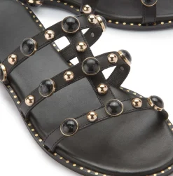 Sandalen|Pantoletten|Kotris Pantolette in Übergrößen Schwarz