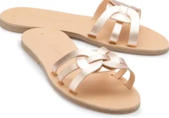 Sandalen|Pantoletten|Horsch Schuhe Pantolette in Übergrößen Gold