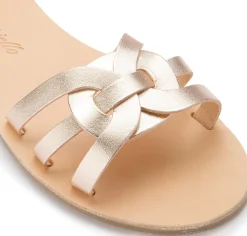 Sandalen|Pantoletten|Horsch Schuhe Pantolette in Übergrößen Gold