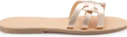 Sandalen|Pantoletten|Horsch Schuhe Pantolette in Übergrößen Gold