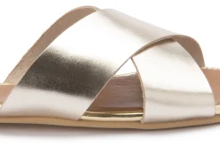 Sandalen|Pantoletten|Horsch Schuhe Pantolette in Übergrößen Silber/Gold