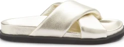 Sandalen|Pantoletten|Horsch Schuhe Pantolette in Übergrößen Gold