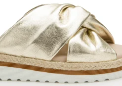 Sandalen|Pantoletten|Horsch Schuhe Pantolette in Übergrößen Gold