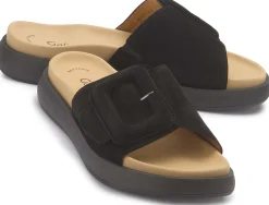 Sandalen|Pantoletten|Gabor Pantolette in Übergrößen Schwarz