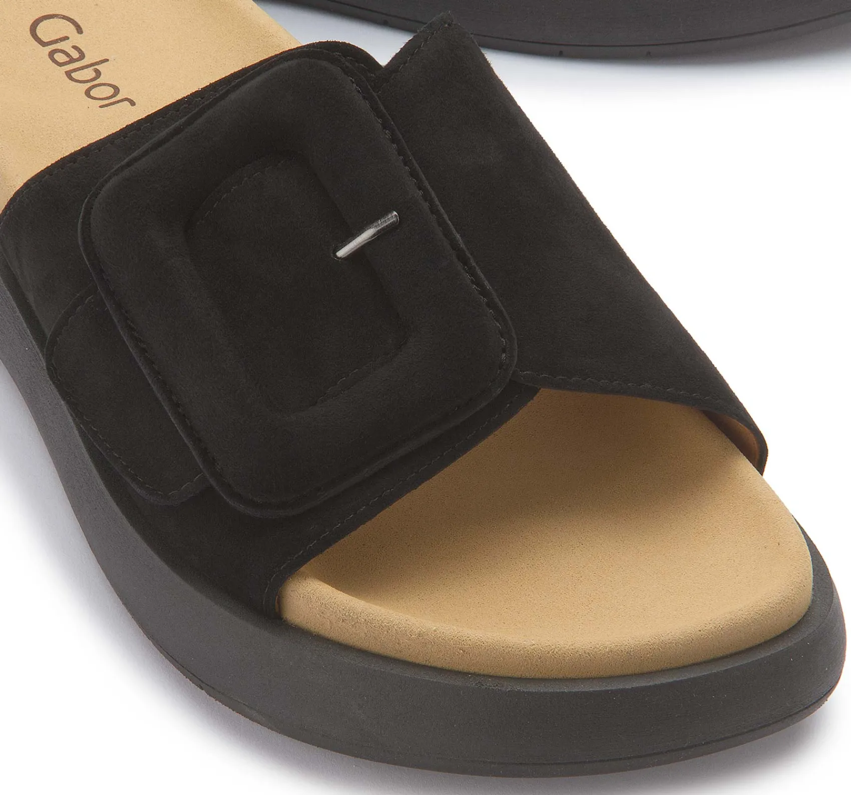 Sandalen|Pantoletten|Gabor Pantolette in Übergrößen Schwarz