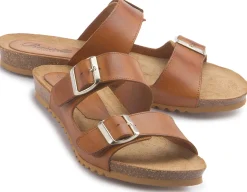 Sandalen|Pantoletten|Horsch Schuhe Pantolette in Übergrößen Braun