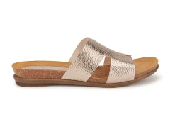 Sandalen|Pantoletten|Horsch Schuhe Pantolette in Übergrößen Gold