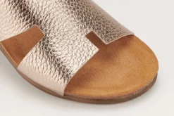 Sandalen|Pantoletten|Horsch Schuhe Pantolette in Übergrößen Gold