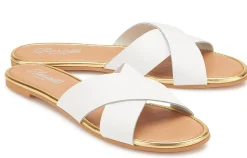 Sandalen|Pantoletten|Horsch Schuhe Pantolette in Übergrößen Weiß