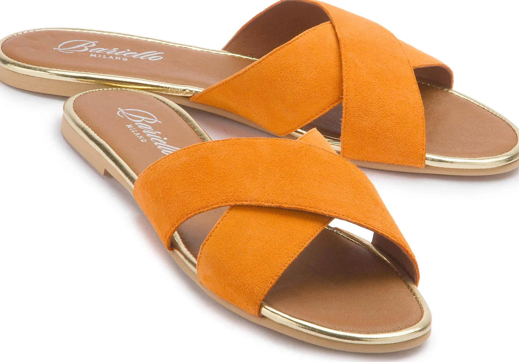 Sandalen|Pantoletten|Horsch Schuhe Pantolette in Übergrößen Orange