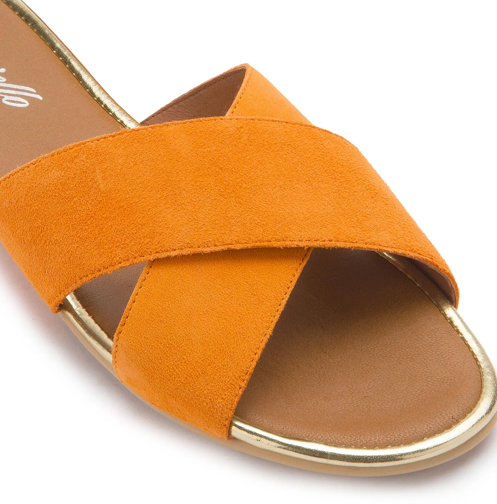Sandalen|Pantoletten|Horsch Schuhe Pantolette in Übergrößen Orange