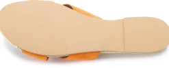 Sandalen|Pantoletten|Horsch Schuhe Pantolette in Übergrößen Orange
