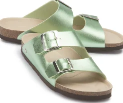 Sandalen|Pantoletten|Horsch Schuhe Pantolette in Übergrößen Grün