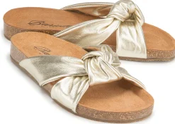 Sandalen|Pantoletten|Horsch Schuhe Pantolette in Übergrößen Gold
