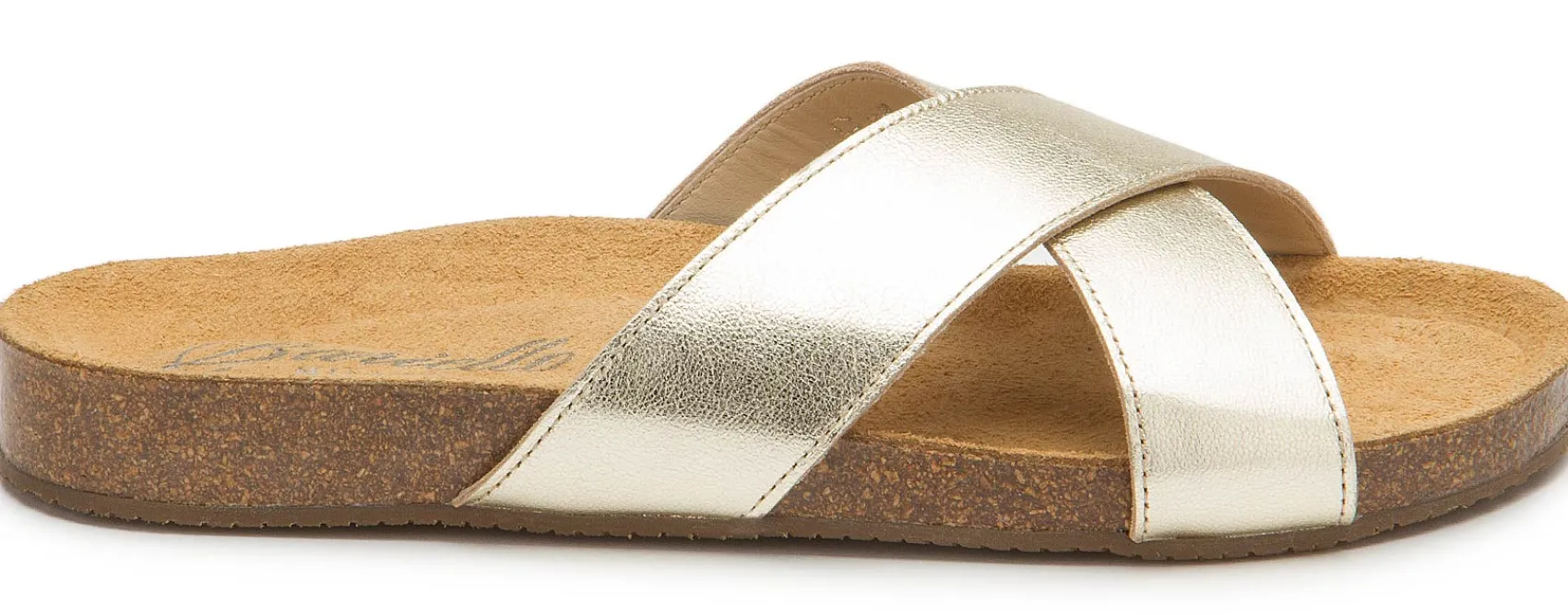 Sandalen|Pantoletten|Horsch Schuhe Pantolette in Übergrößen Gold
