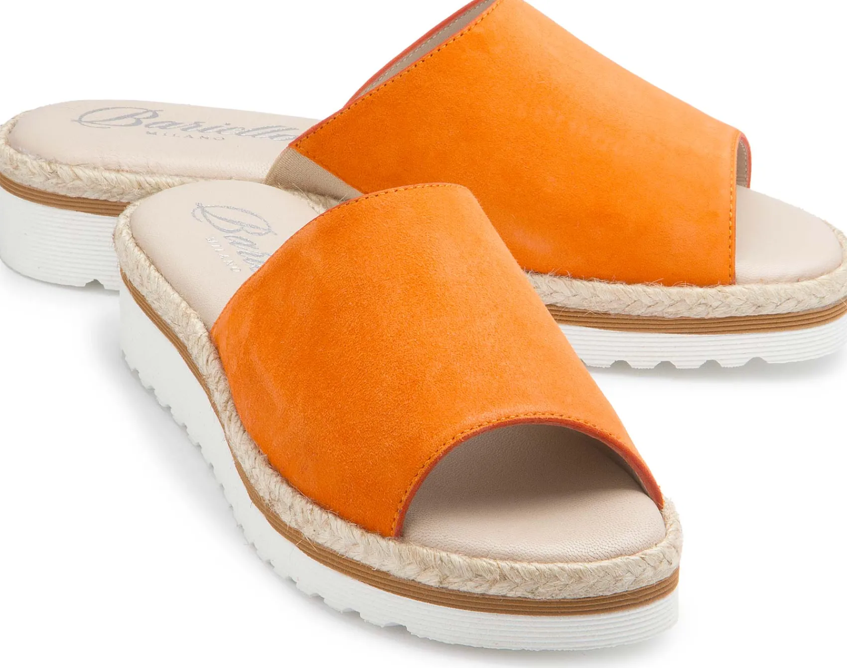 Sandalen|Pantoletten|Horsch Schuhe Pantolette in Übergrößen Orange