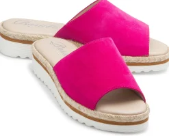 Sandalen|Pantoletten|Horsch Schuhe Pantolette in Übergrößen Pink