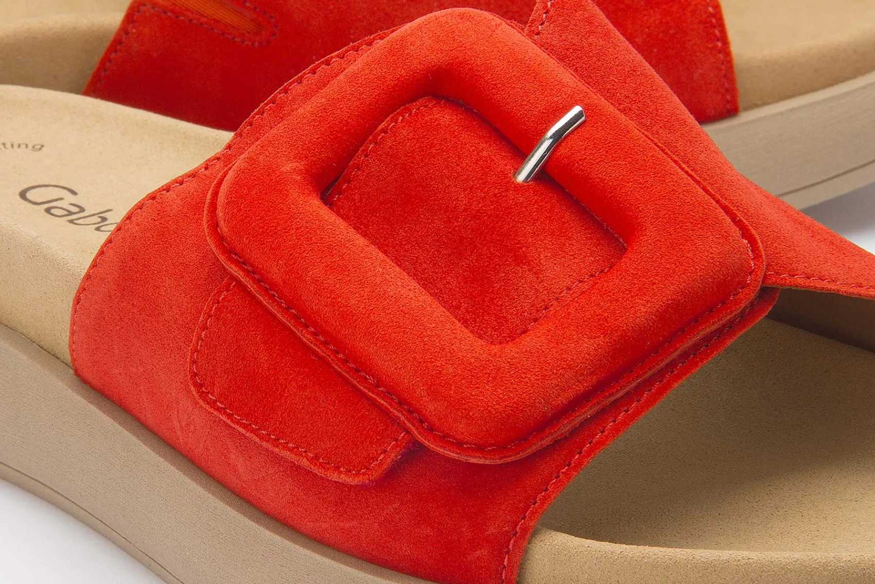 Sandalen|Pantoletten|Gabor Pantolette in Übergrößen Orange