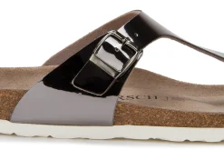 Zehentrenner|Sandalen|Horsch Schuhe Pantolette in Übergrößen Silber