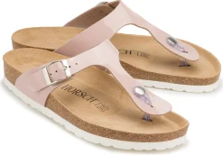 Zehentrenner|Sandalen|Horsch Schuhe Pantolette in Übergrößen Rosa