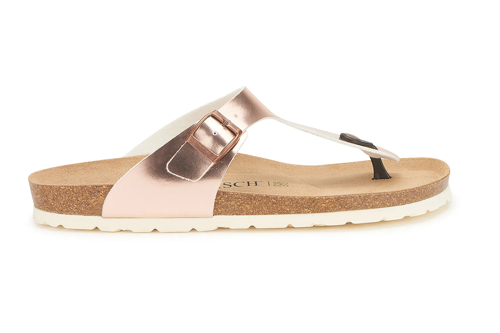 Zehentrenner|Sandalen|Horsch Schuhe Pantolette in Untergrößen Gold