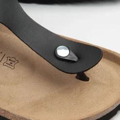 Zehentrenner|Sandalen|Horsch Schuhe Pantolette in Untergrößen Schwarz