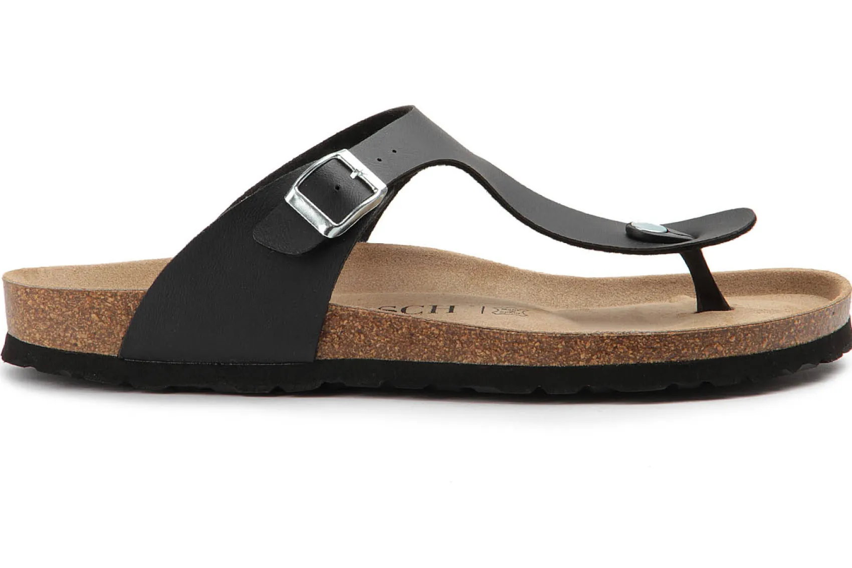 Zehentrenner|Sandalen|Horsch Schuhe Pantolette in Untergrößen Schwarz