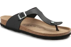 Zehentrenner|Sandalen|Horsch Schuhe Pantolette in Untergrößen Schwarz