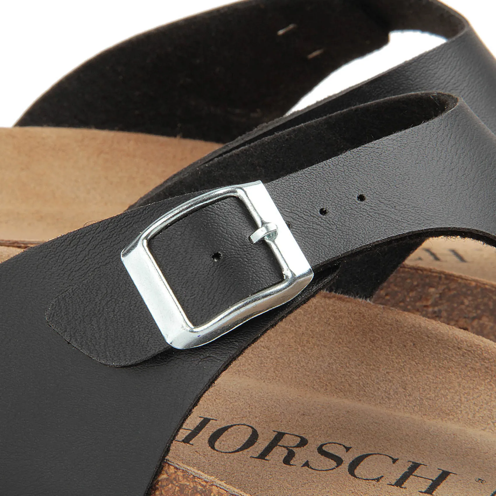 Zehentrenner|Sandalen|Horsch Schuhe Pantolette in Untergrößen Schwarz