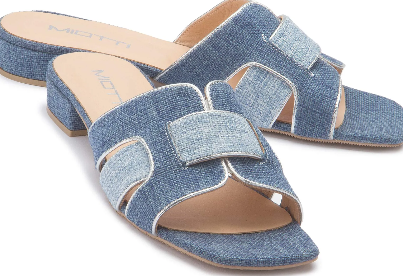 Pantoletten|Horsch Schuhe Pantolette in Untergrößen Blau