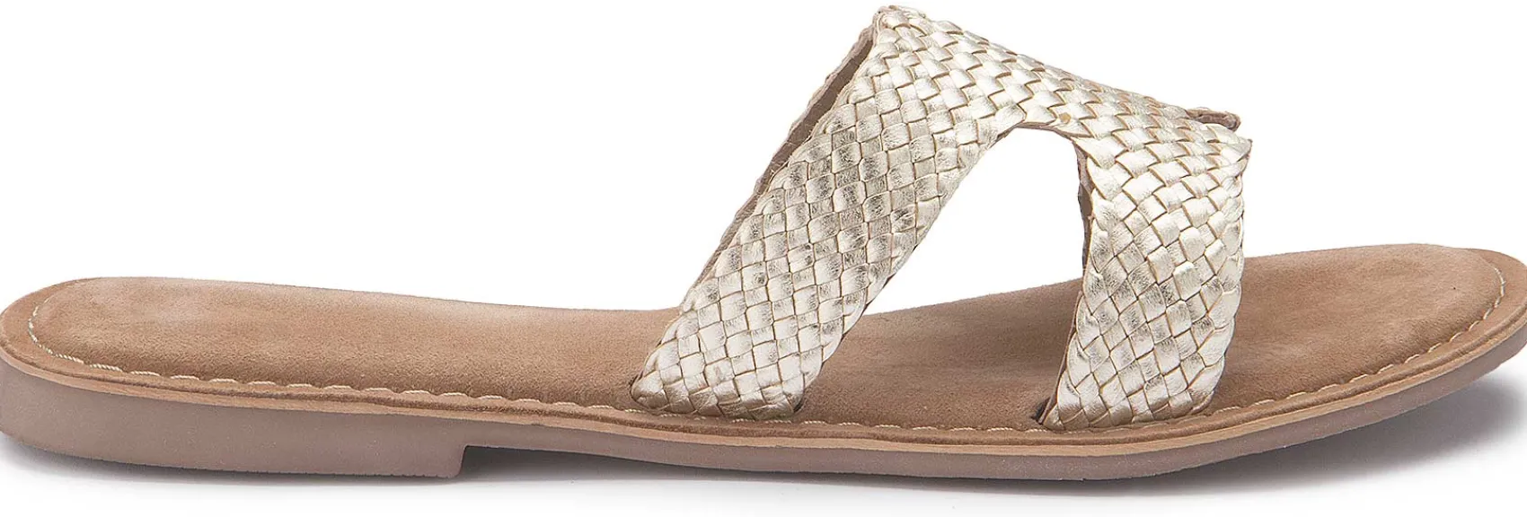 Sandalen|Pantoletten|Horsch Schuhe Pantolette in Untergrößen Gold