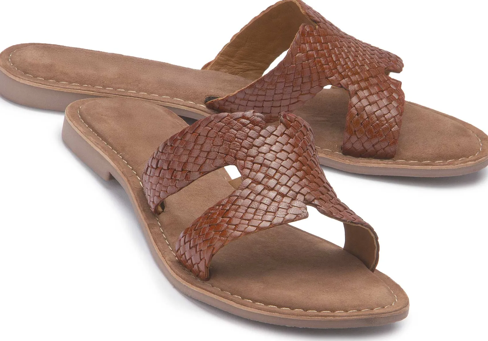 Sandalen|Pantoletten|Horsch Schuhe Pantolette in Untergrößen Braun
