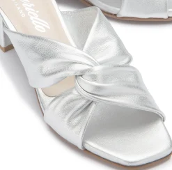 Sandalen|Pantoletten|Horsch Schuhe Pantolette in Untergrößen Silber