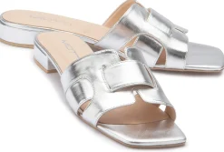 Sandalen|Pantoletten|Horsch Schuhe Pantolette in Untergrößen Silber