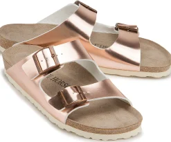 Sandalen|Pantoletten|Horsch Schuhe Pantolette in Untergrößen Gold