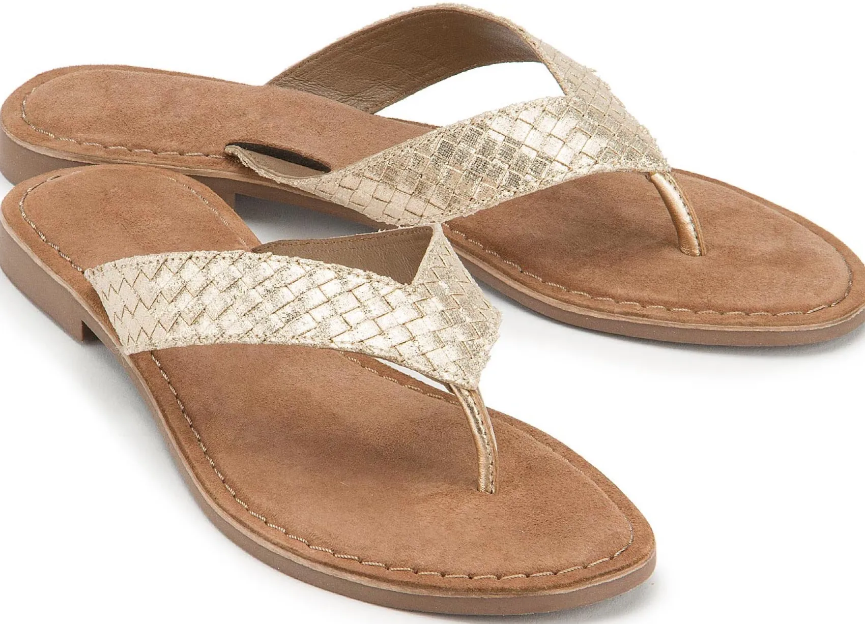 Sandalen|Pantoletten|Horsch Schuhe Pantolette in Untergrößen Gold