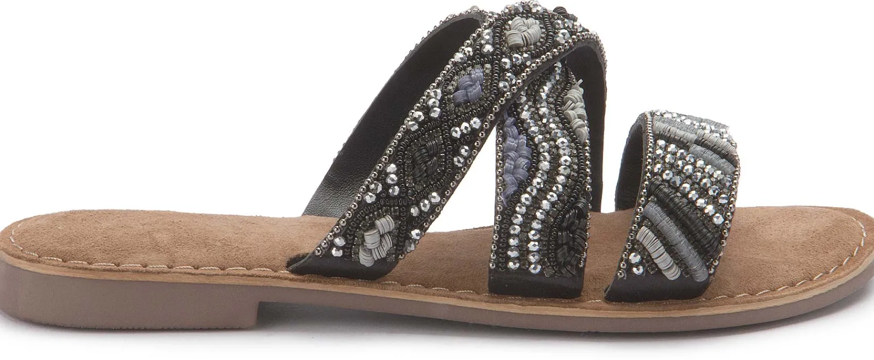 Sandalen|Pantoletten|Horsch Schuhe Pantolette in Untergrößen Schwarz