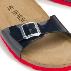 Sandalen|Pantoletten|Horsch Schuhe Pantolette in Untergrößen Blau