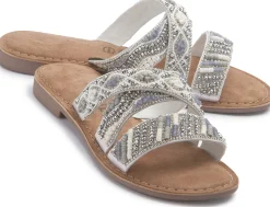 Sandalen|Pantoletten|Horsch Schuhe Pantolette in Untergrößen Weiß