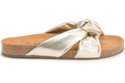 Sandalen|Pantoletten|Horsch Schuhe Pantolette in Untergrößen Gold