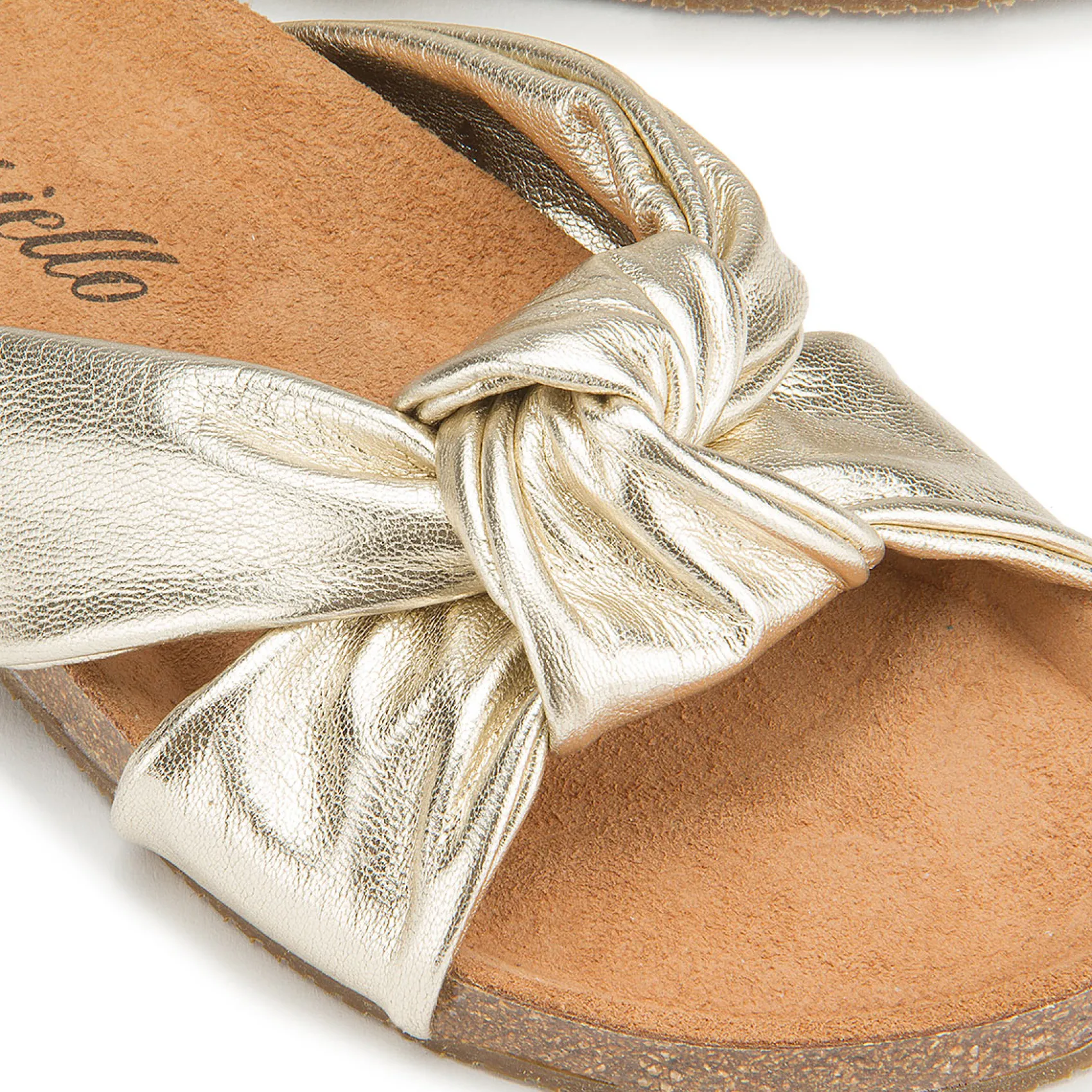 Sandalen|Pantoletten|Horsch Schuhe Pantolette in Untergrößen Gold