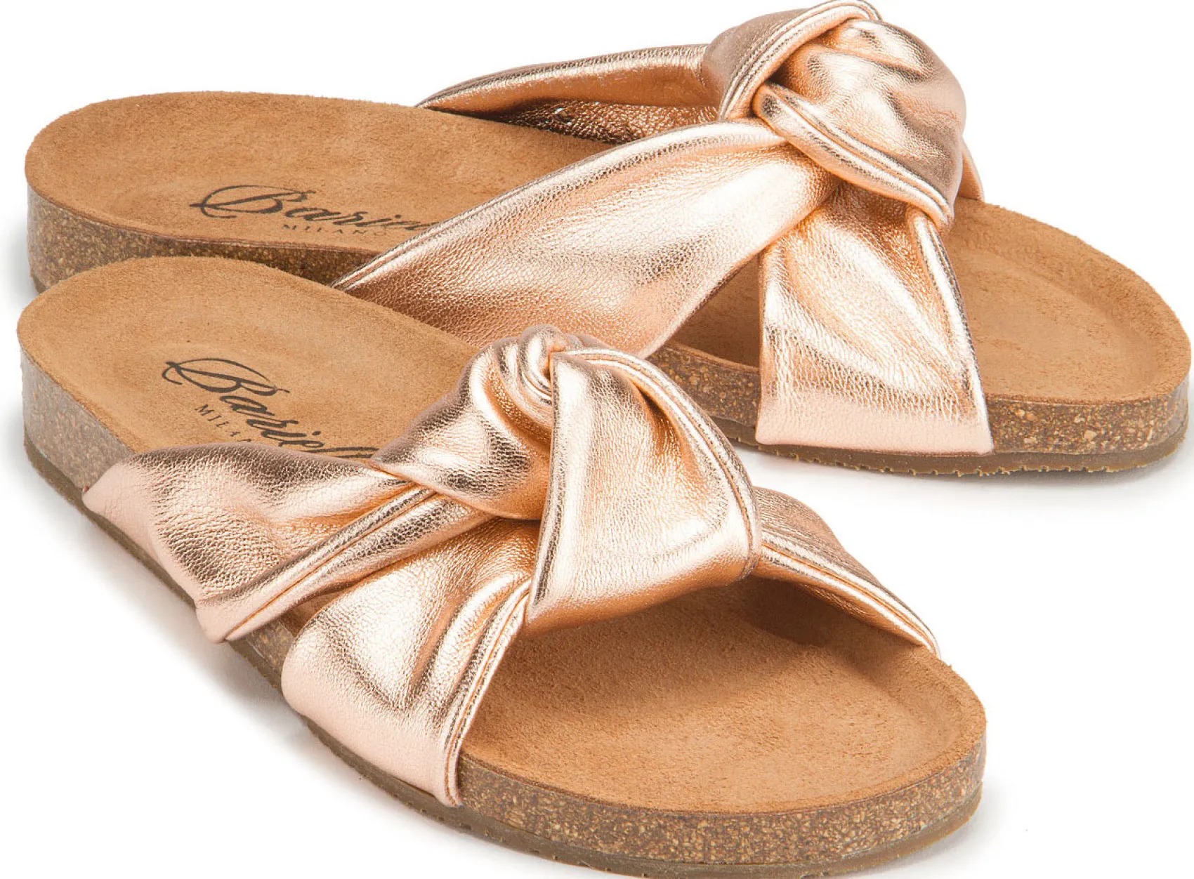 Sandalen|Pantoletten|Horsch Schuhe Pantolette in Untergrößen Gold